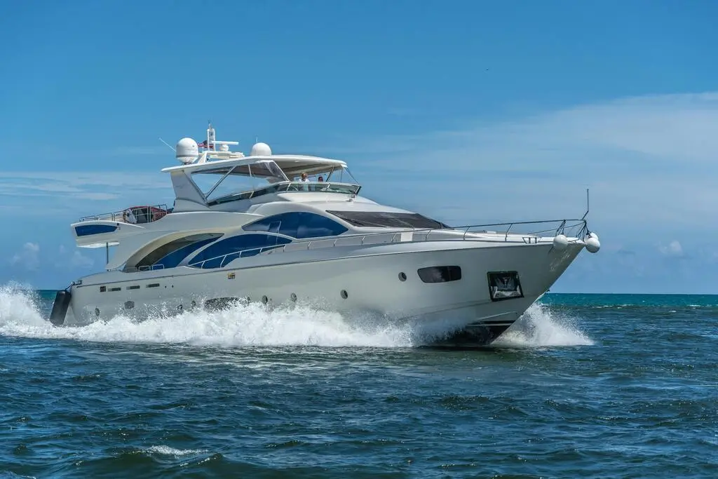 Luxury yacht with private crew